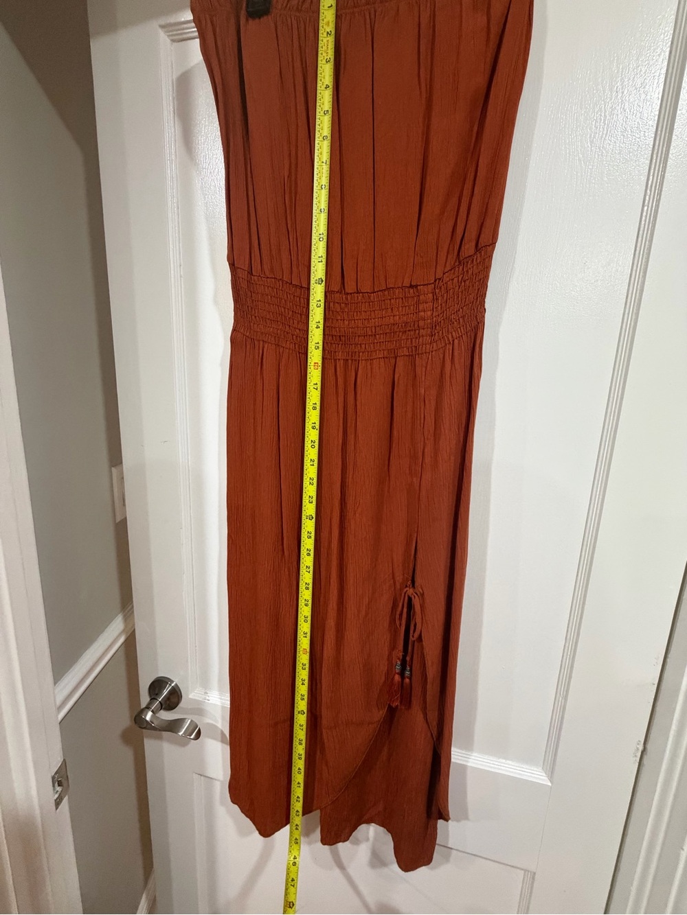 BECCA Strapless Maxi Coverup in Rust Orange - Picture 6 of 7